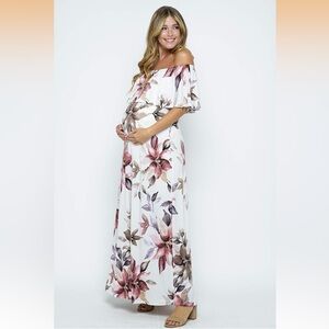 Floral Watercolor Maternity Dress